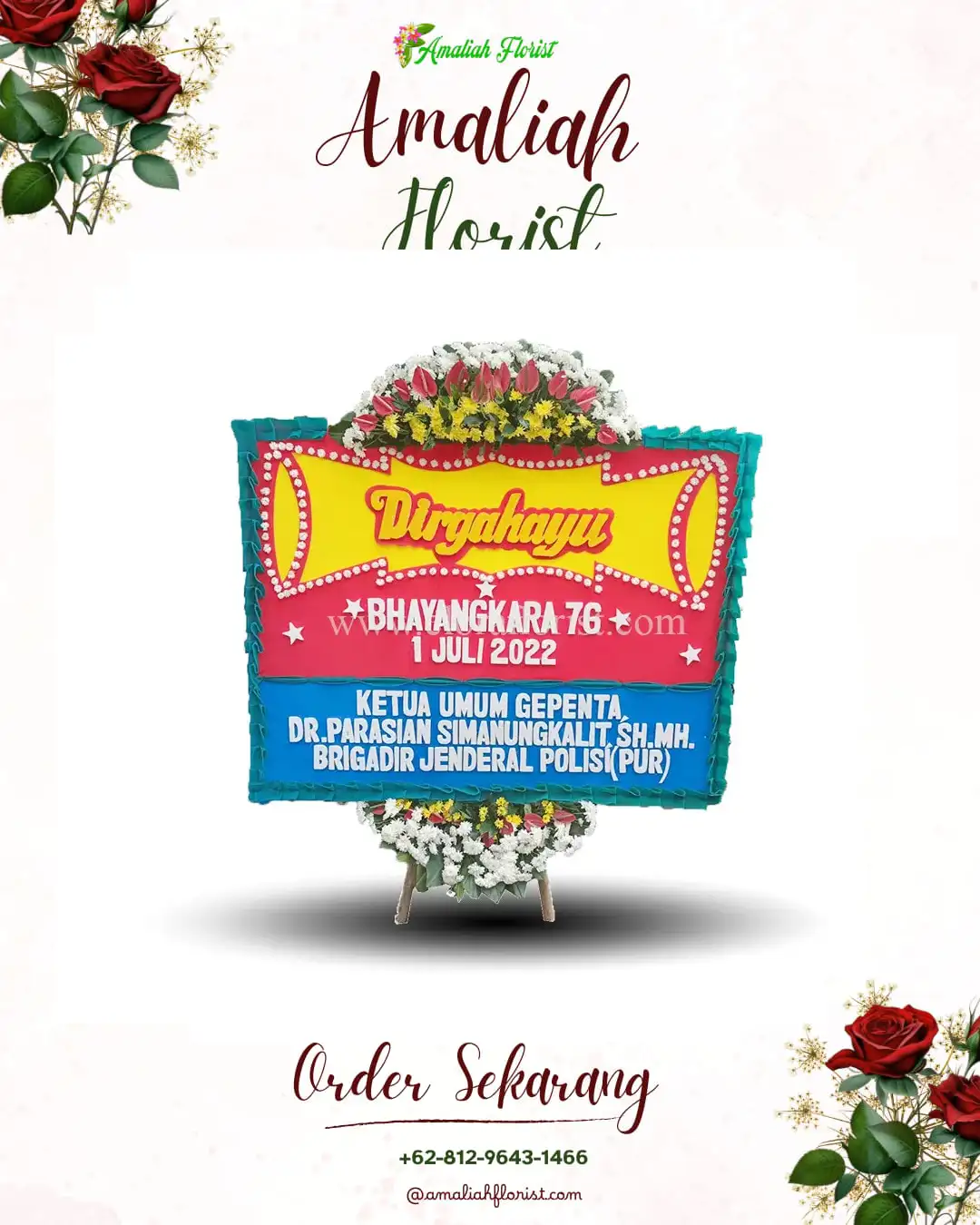 Papan Bunga HUT Ulang Tahun Pelayang Raya